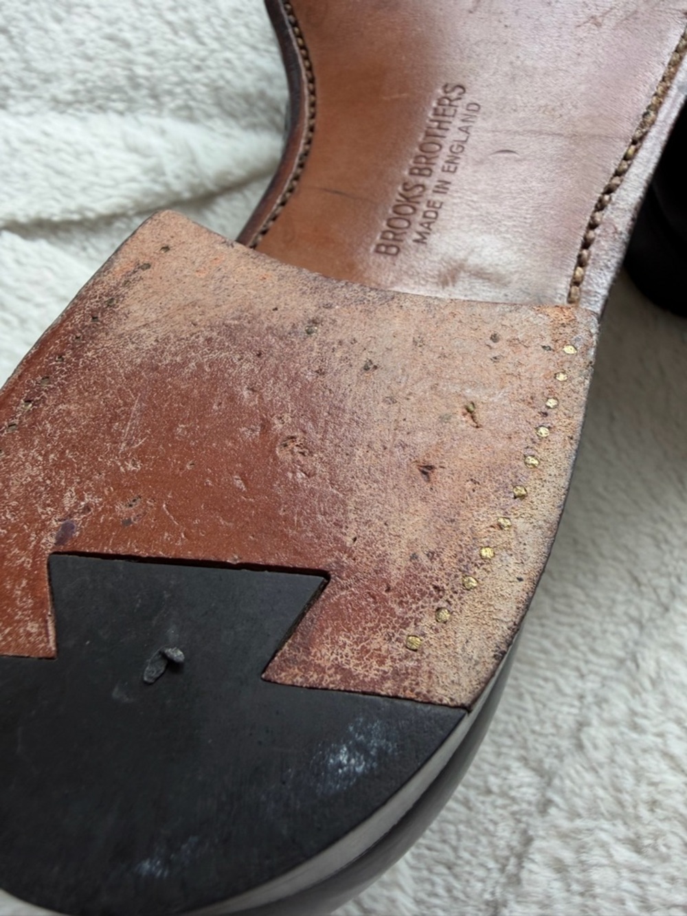 Like NEW! $940 Crockett Jones for Brooks Brothers Wingtip Oxford Brogues 9.5 - Picture 10 of 15